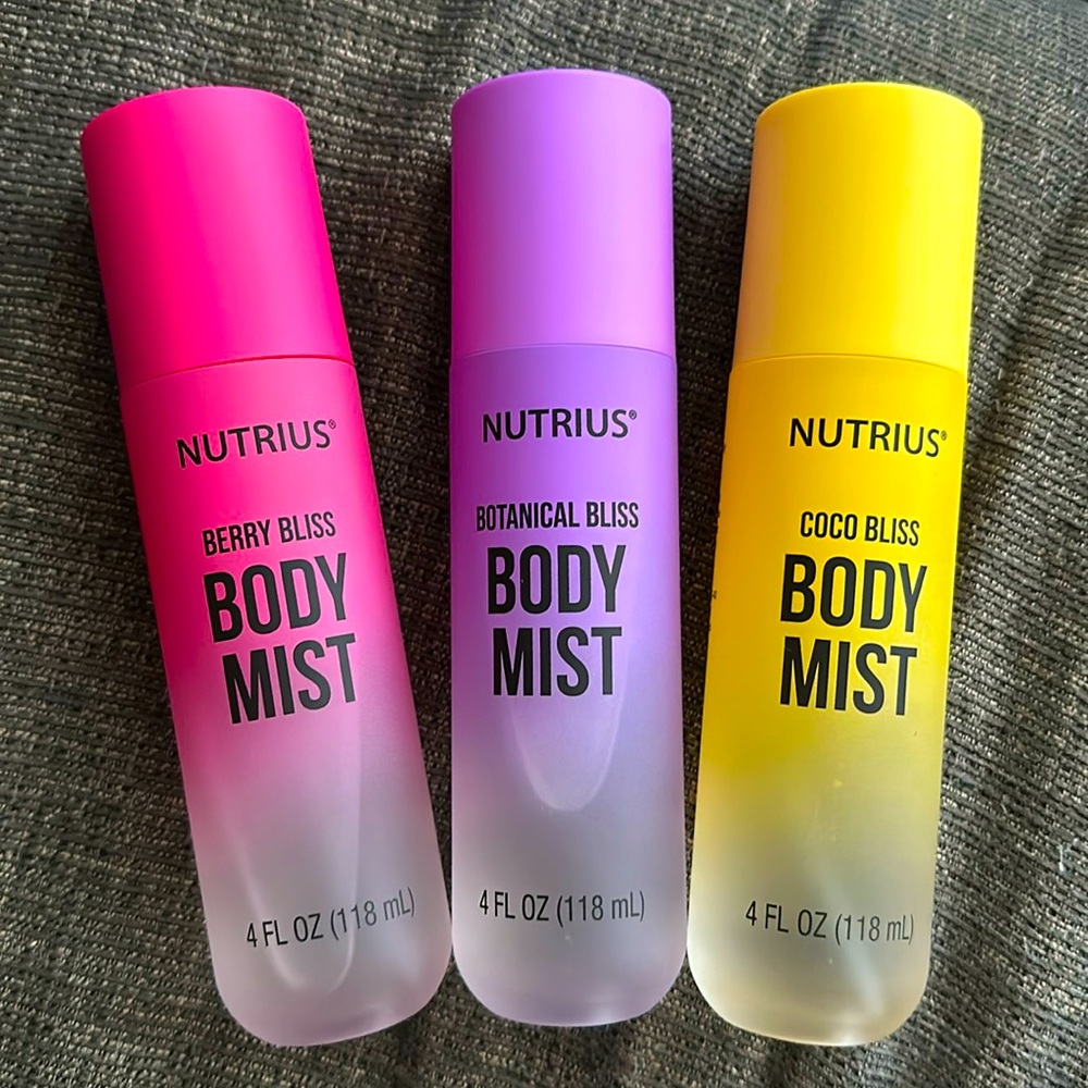 Set of Nutrius Body Mist Sprays
